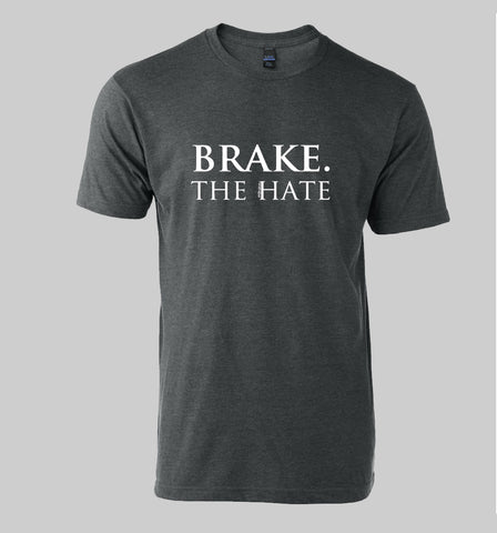KBrakes "BRAKE THE HATE" Soft Tee Shirt (Heather Charcoal)
